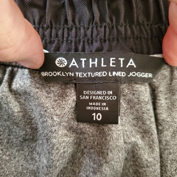 Athleta Black Camouflage Textured Lined Jogger Pants. Size 10. #SW - Picture 9 of 12